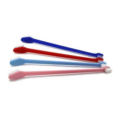 Wholesale Cleaning Pet Dog Tooth Brush Stick Double Head Large Plastic Dog Toothbrush