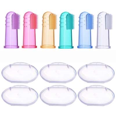 Soft Training Baby Molar Brush Finger Toothbrush Silicone Colorful Baby Finger Toothbrush