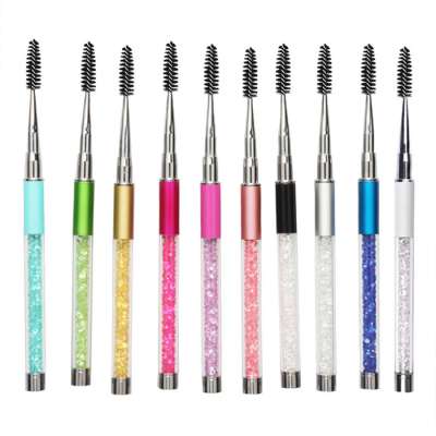 Custom Eyelash Brush Crystal Mascara Wands Applicator Eye Lashes Extension Individual Eye Makeup Tool